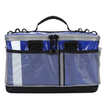 Triathlon transition bag featuring two mesh pockets, ideal for organizing smaller gear and accessories