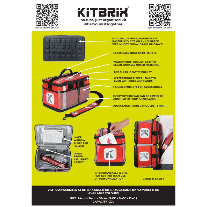 KitBrix Hero Gym Bag - A durable, versatile gym bag designed with practical compartments, waterproof BaseBrix™ technology, and robust materials for gym, travel, or outdoor adventures.