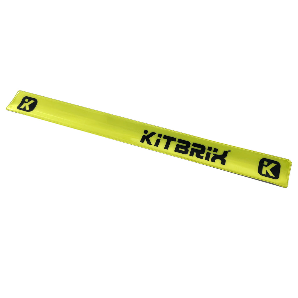 Reflective snap bands designed to keep you visible during exercise in dim lighting conditions.