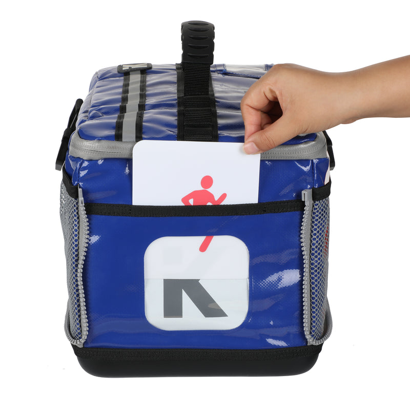 Navy Triathlon bag with side window for interchangeable sport icons