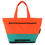 Tote bag with a secure back pocket designed to carry your laptop and keep it safe