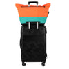 Trolley sleeve feature on the eco-friendly tote bag, designed for smooth travel on luggage